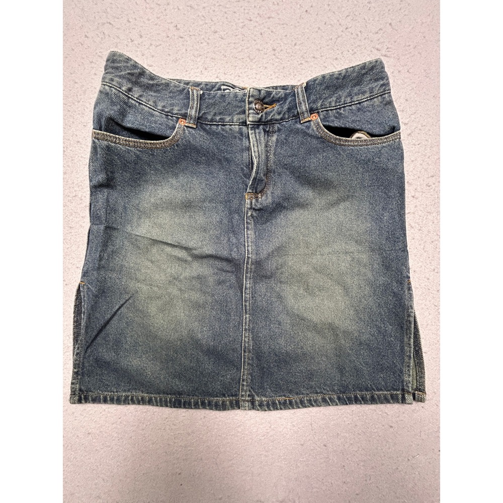 Roxy Jean Skirt 100% Cotton Blue Denim Size 3 W29 Juniors Women